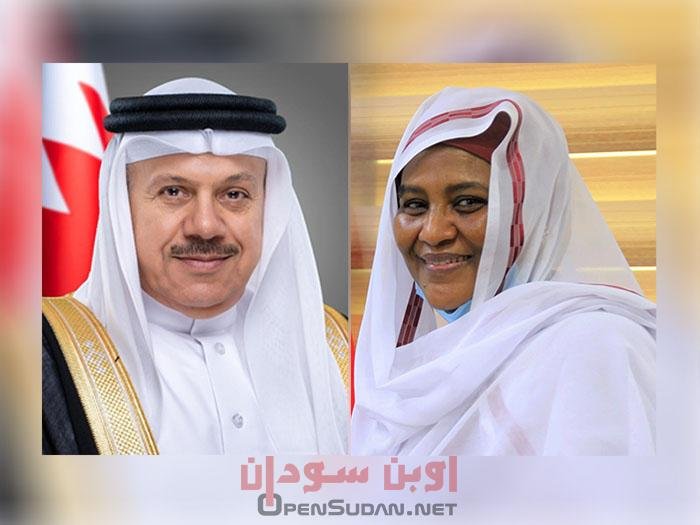 وزيرا خارجية البحرين والسودان